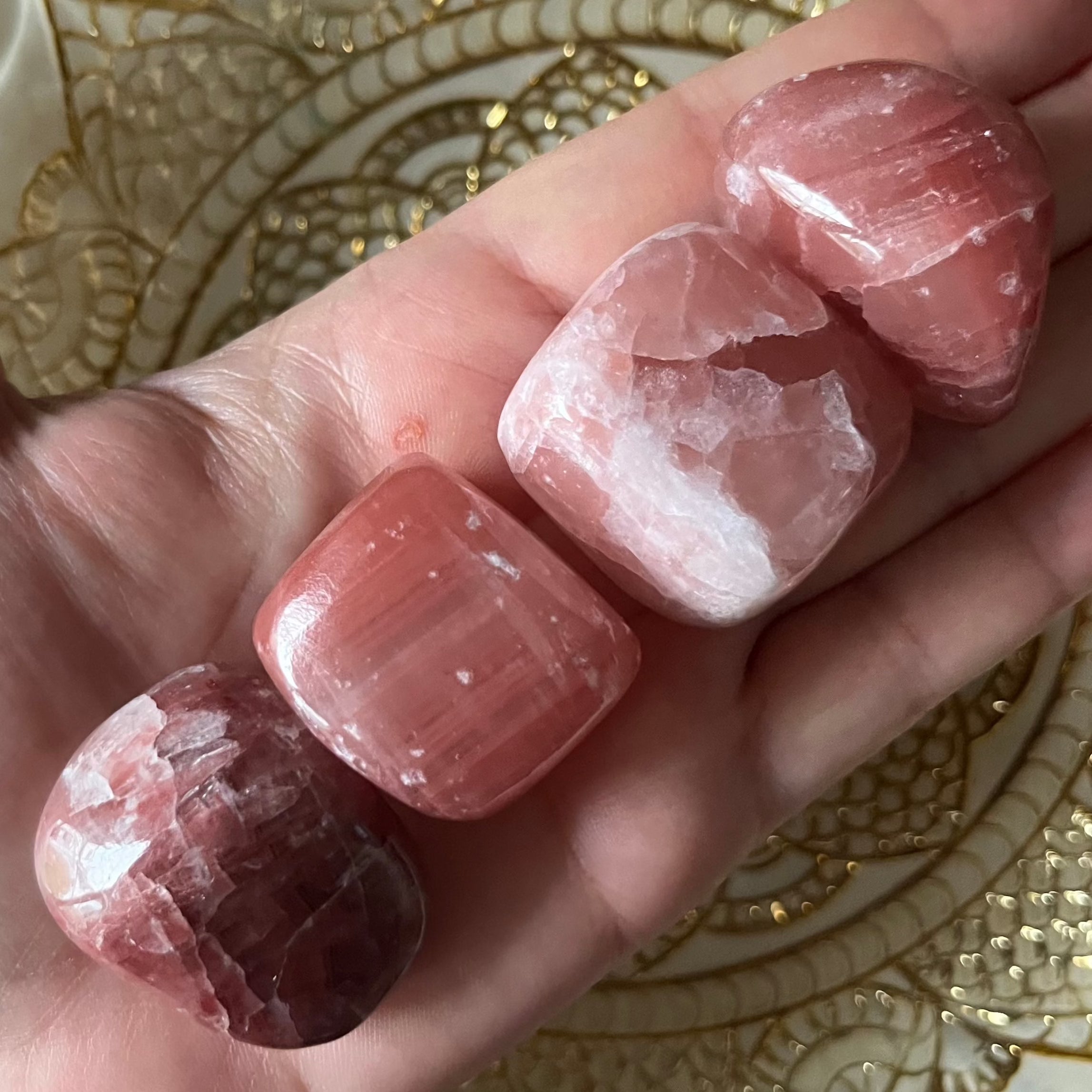 Rose Calcite Tumblestones- Compassion & Empathy Crystals