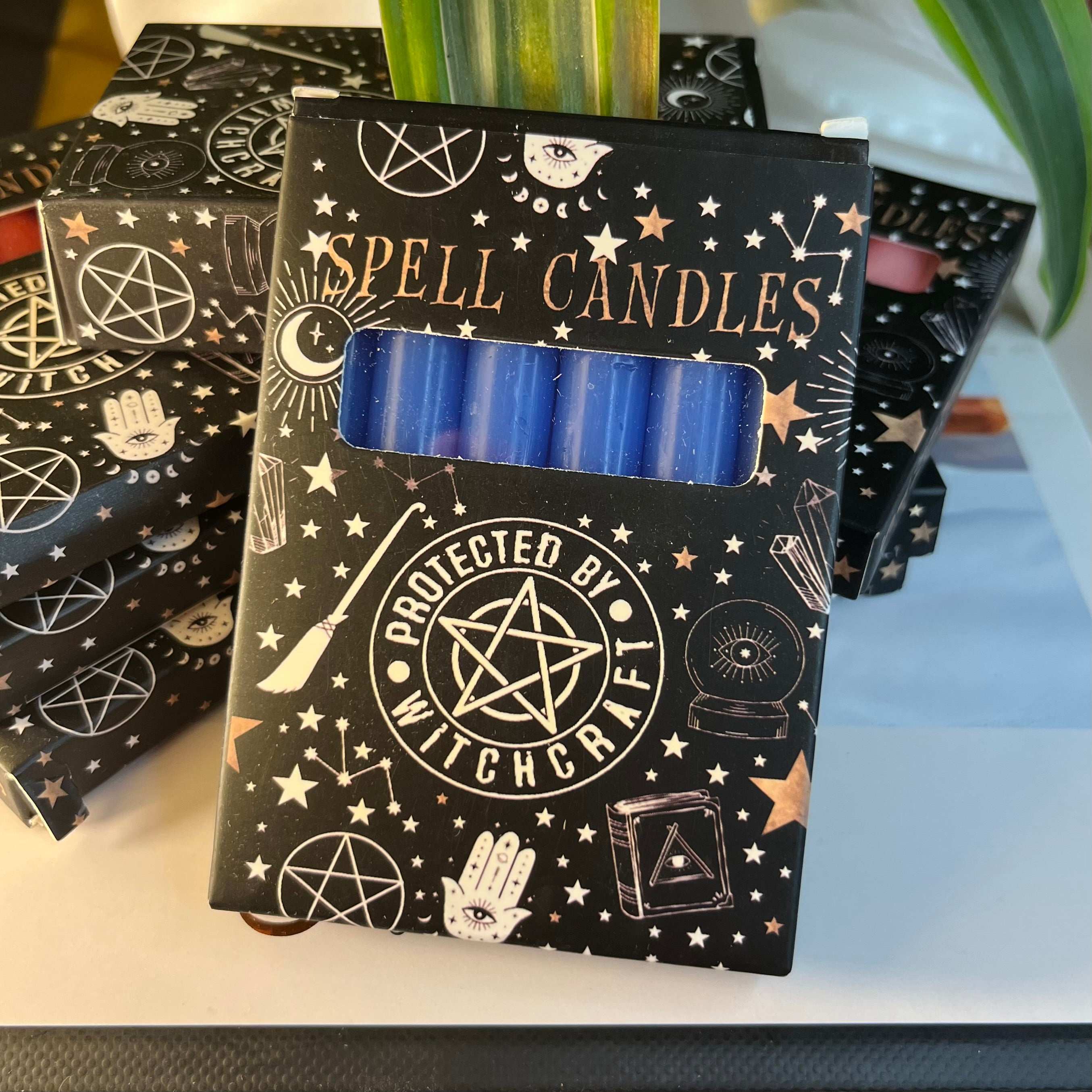 Spell Candles Navy Blue (Pack of 6) Crystals