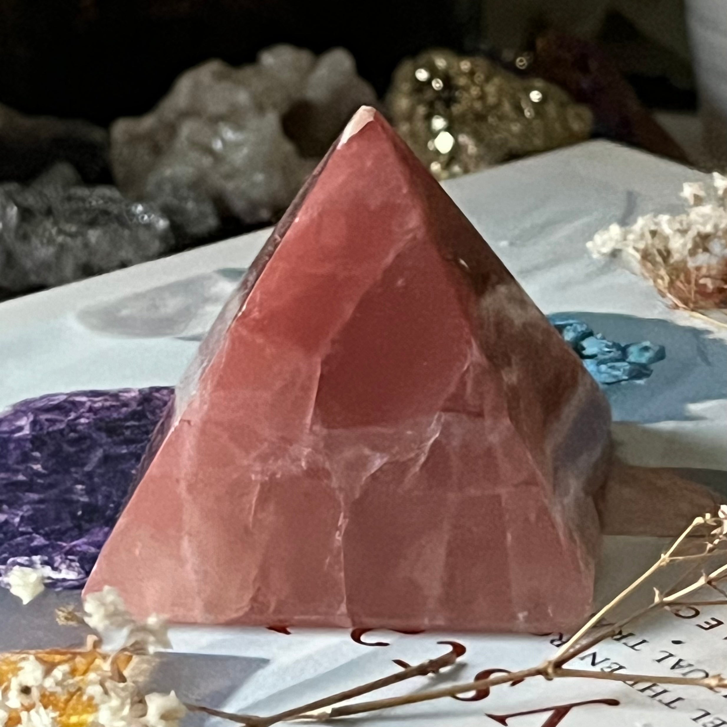 Rose Calcite Pyramid - Compassion & Empathy Crystals