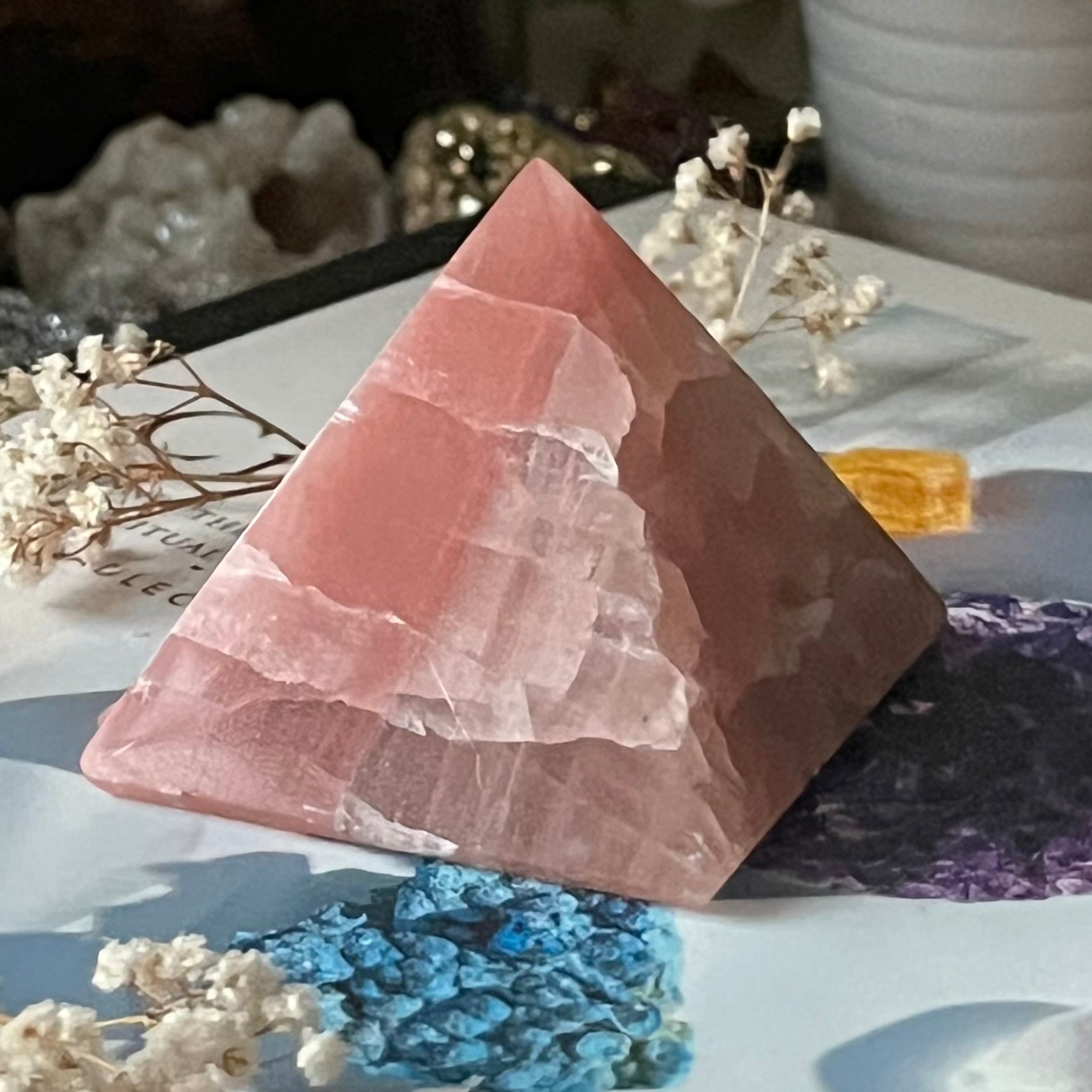 Rose Calcite Pyramid - Compassion & Empathy Crystals