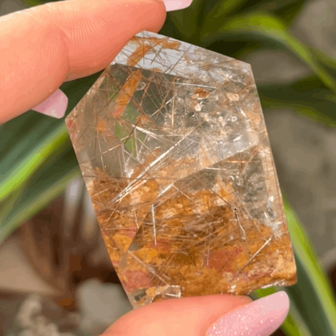 Rutilated Quartz Top Polished Point Crystals