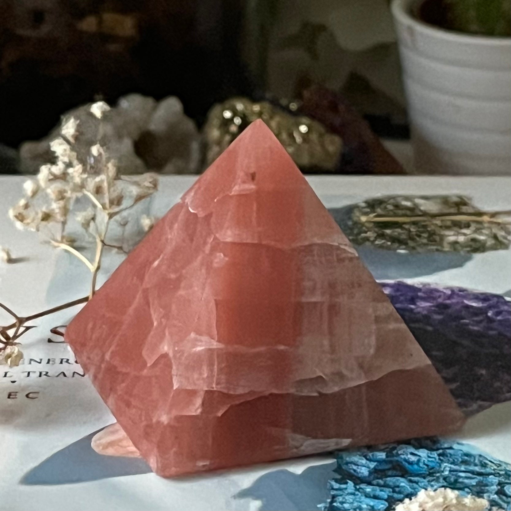 Rose Calcite Pyramid - Compassion & Empathy Crystals