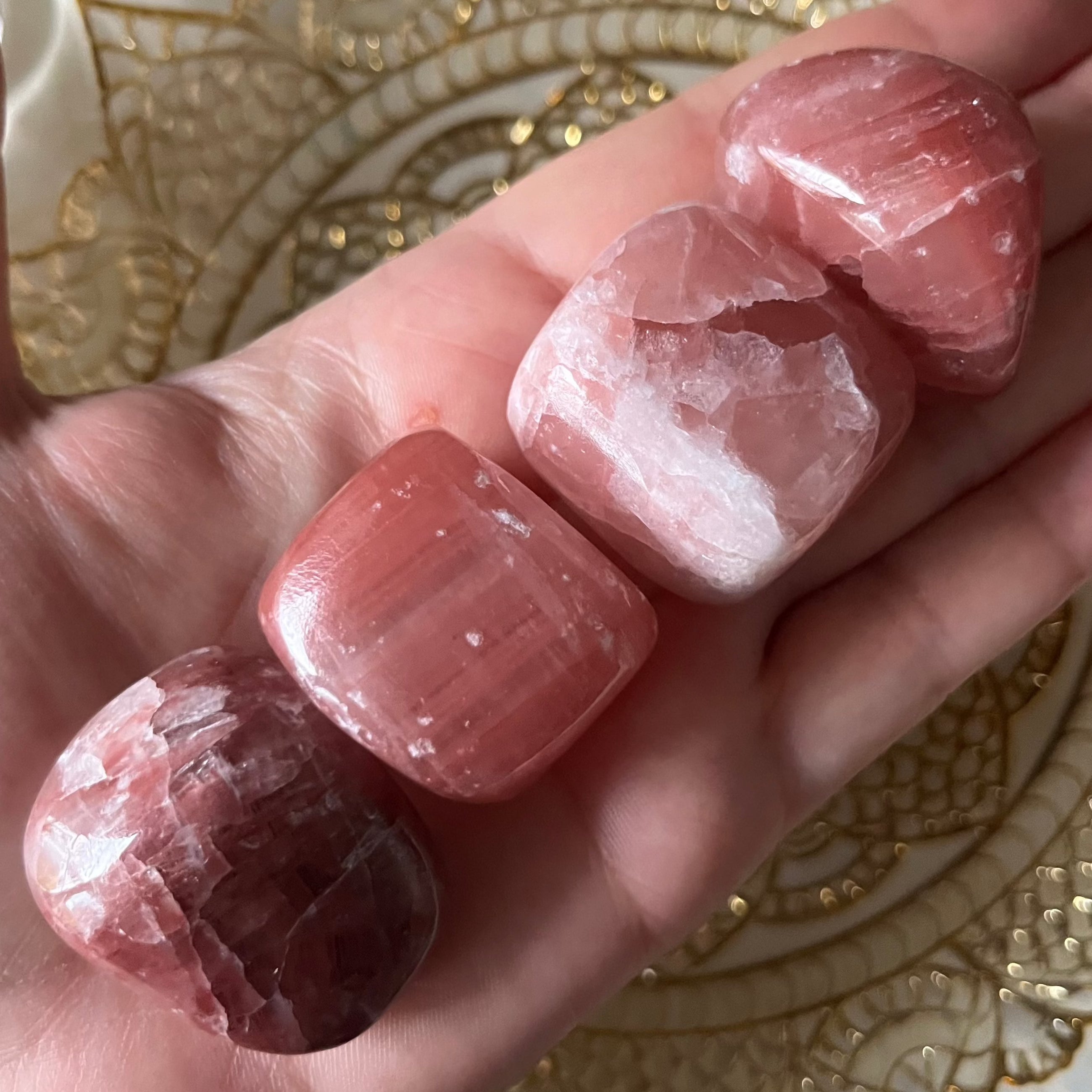 Rose Calcite Tumblestones- Compassion & Empathy Crystals