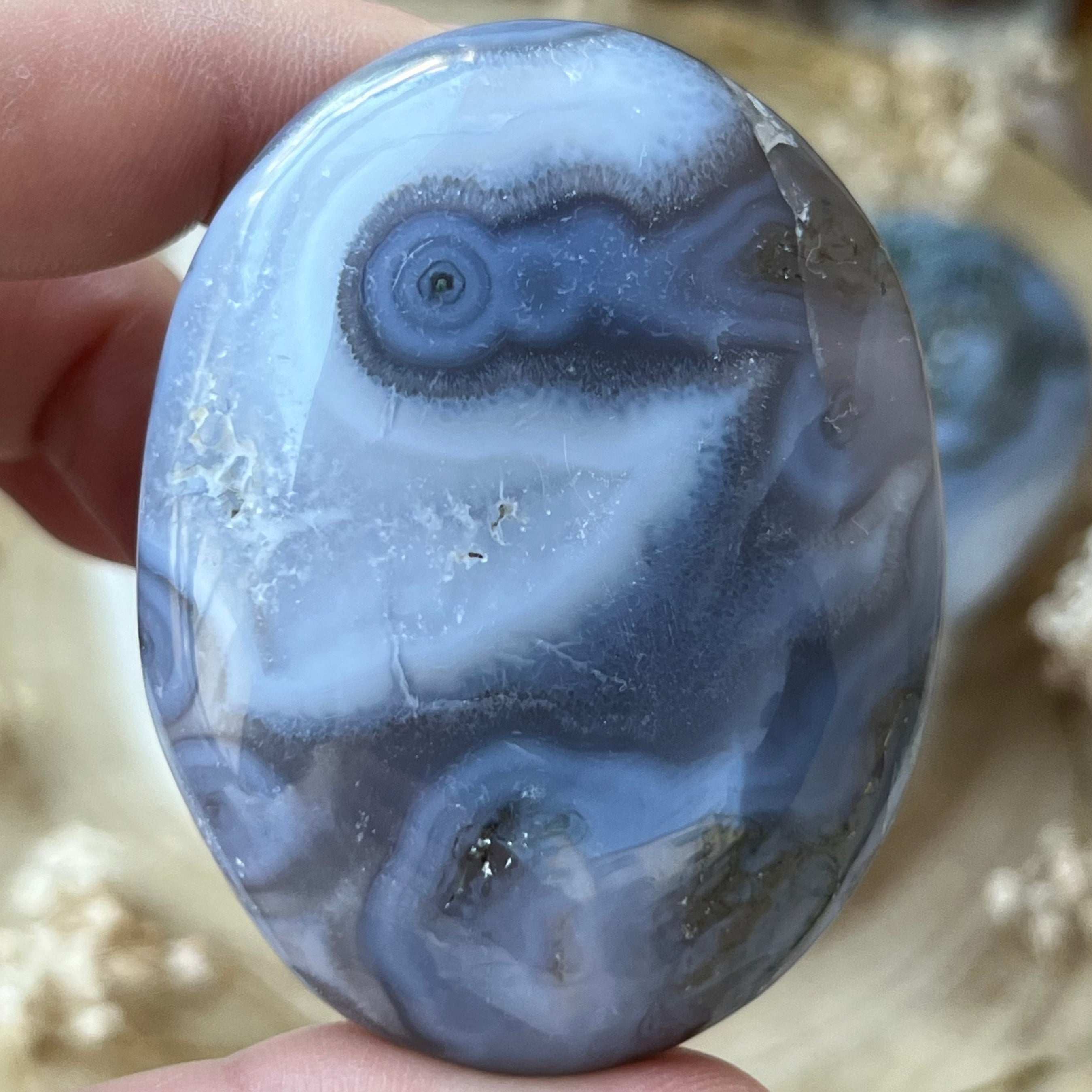 Moss Agate Palmstone Crystals