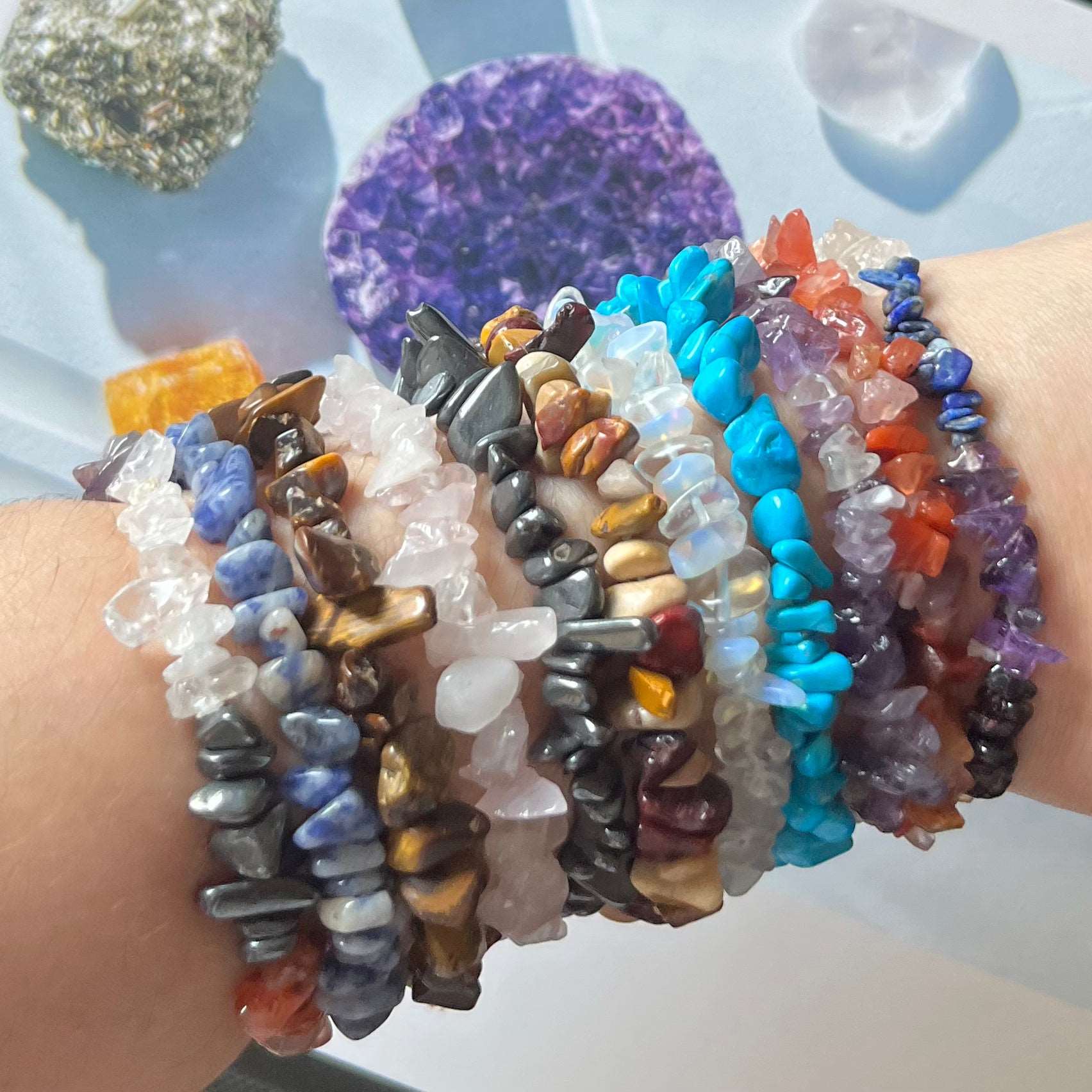 Crystal Chip Bracelets Crystals