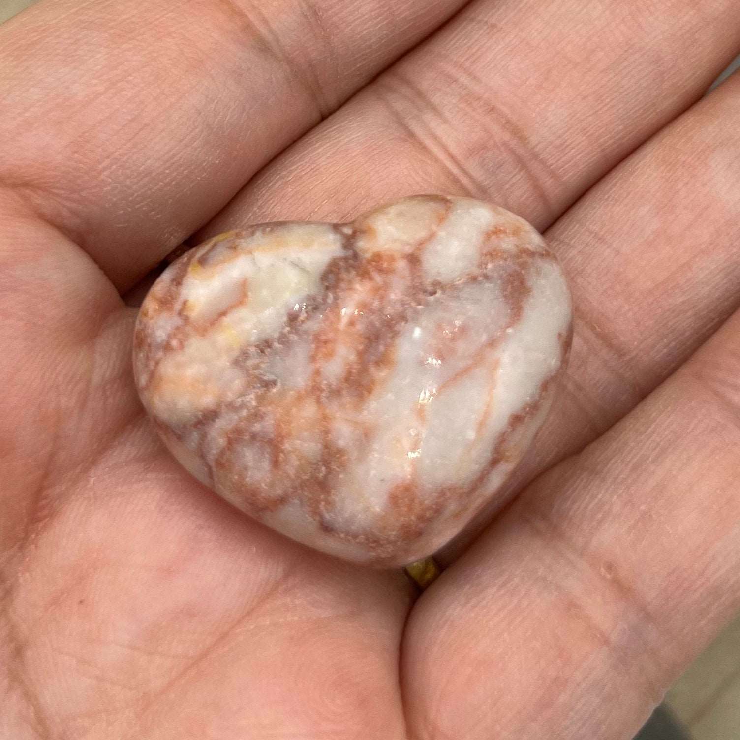 Mini Gemstone Hearts Red Line Jasper Approx. 2.4cm Crystals