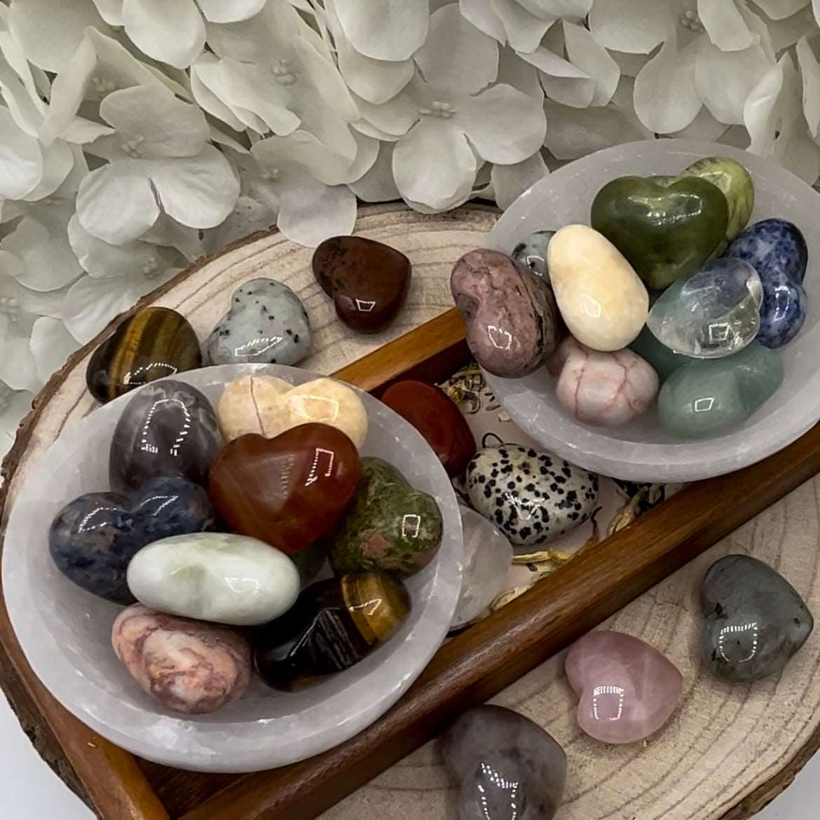 Mini Gemstone Hearts Crystals