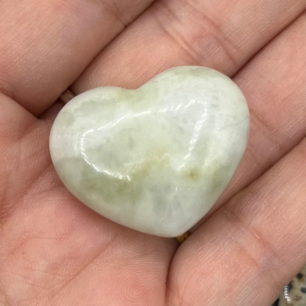 Mini Gemstone Hearts New Jade (Serpentine) Approx. 2.4cm Crystals