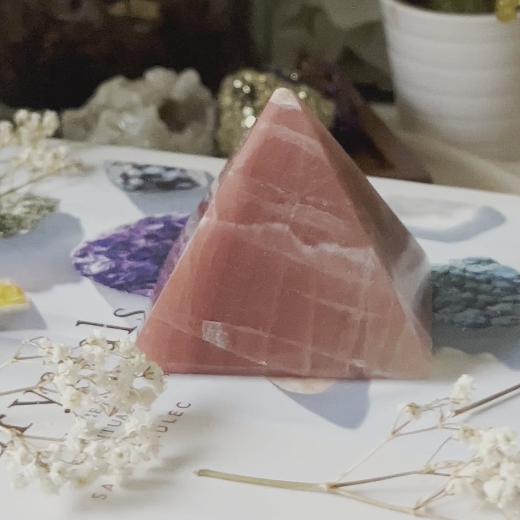 Rose Calcite Pyramid - Compassion & Empathy
