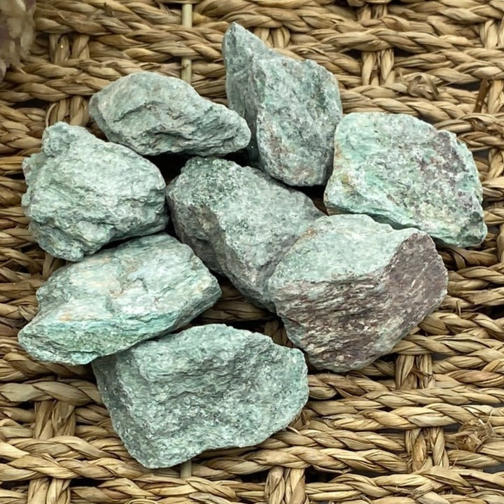Rough Green Fuchsite Chunk Crystals