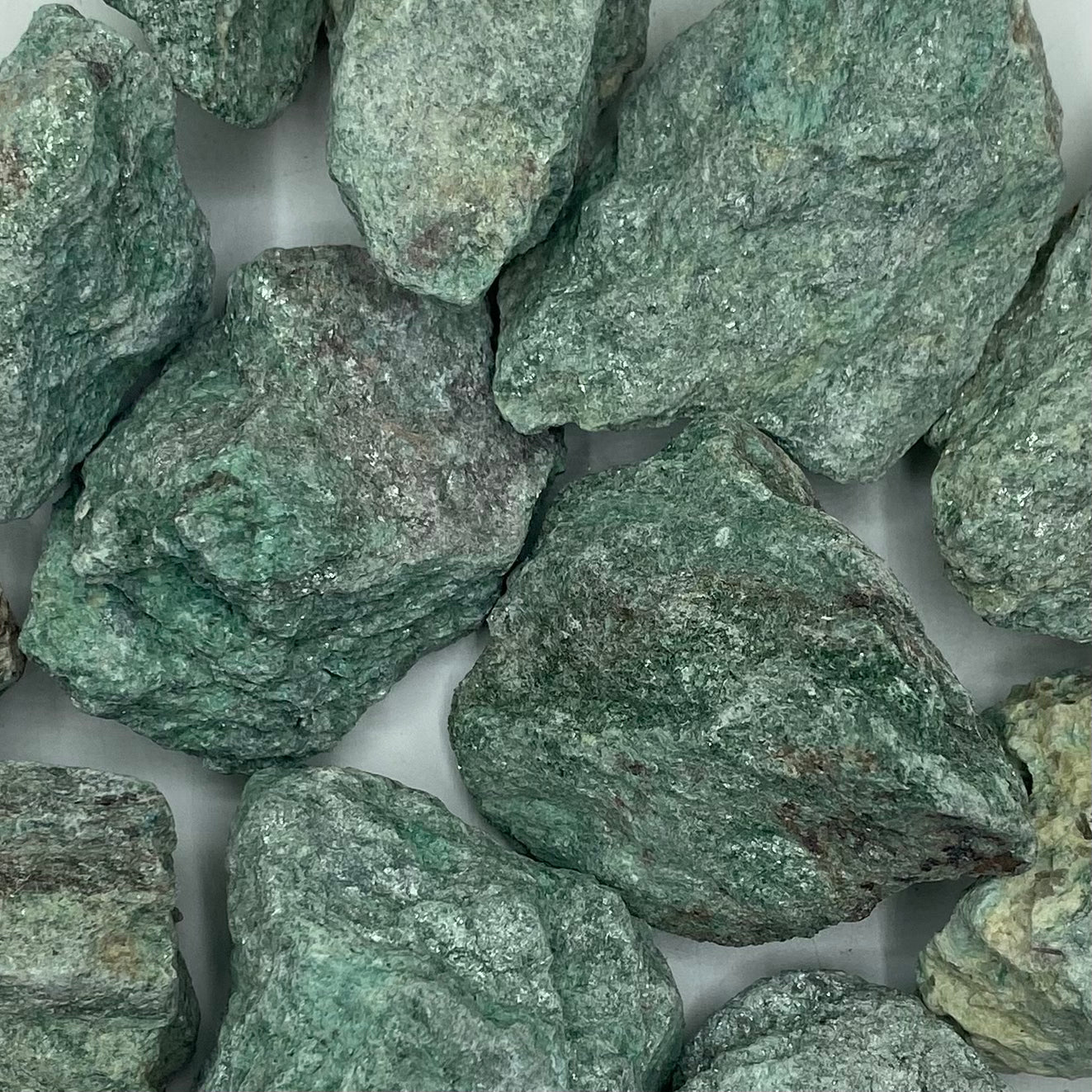 Rough Green Fuchsite Chunk Crystals