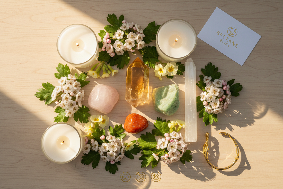 Your Guide to Beltane Crystal Rituals: Welcoming the Sun & Working with Crystals 🔥✨