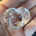 Clear Quartz (Rock Crystal) Heart - Intuition & Wisdom Approx. 3cm x 3cm Crystals