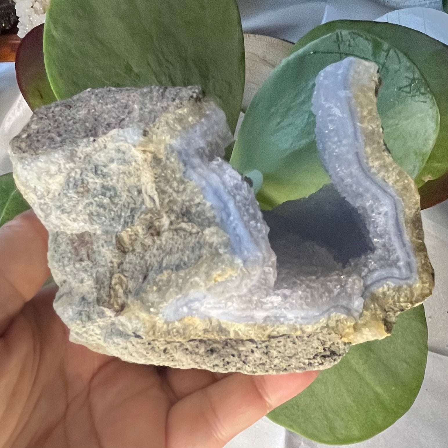 Blue Lace Agate Druse Crystals
