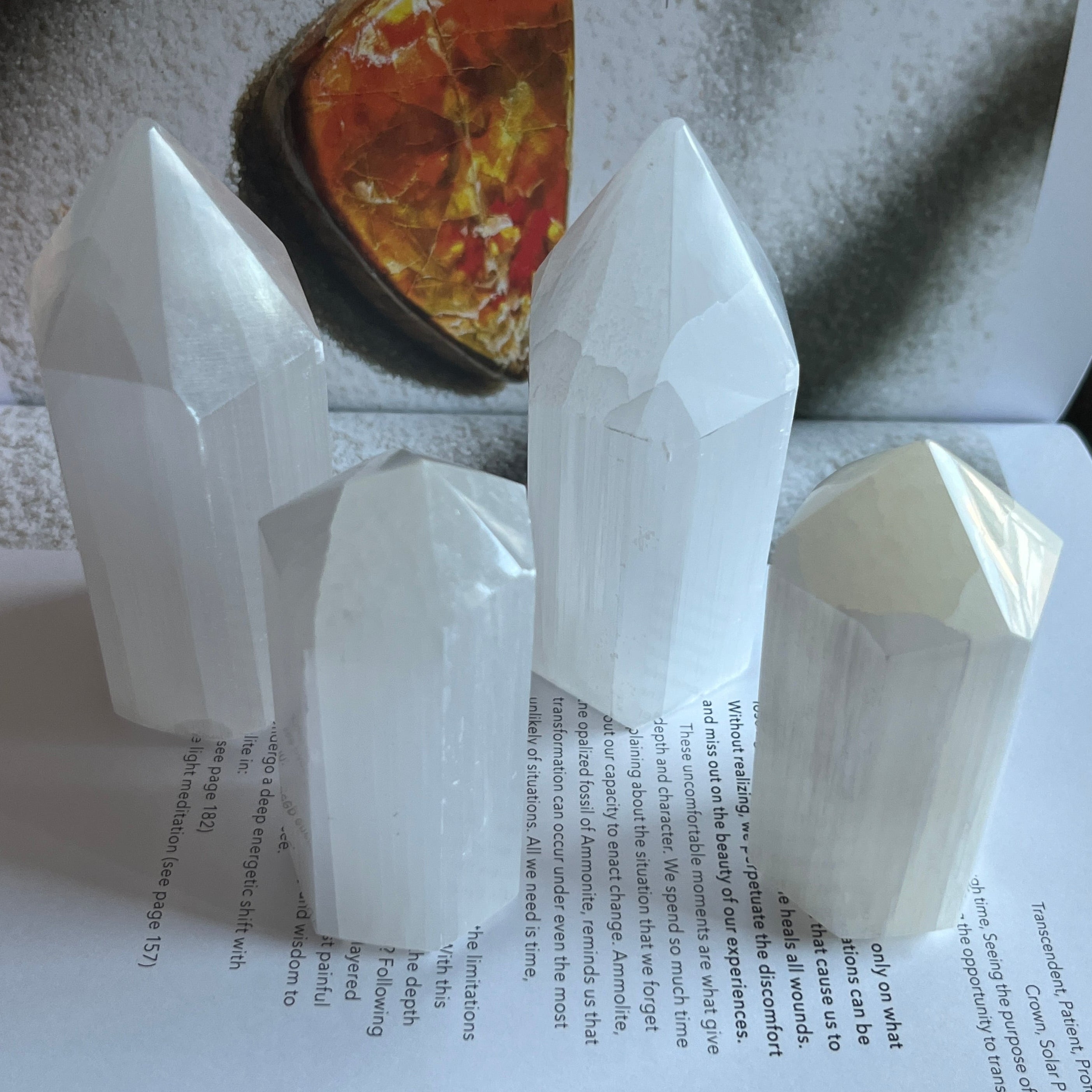 Selenite (Satin Spar) Polished Points