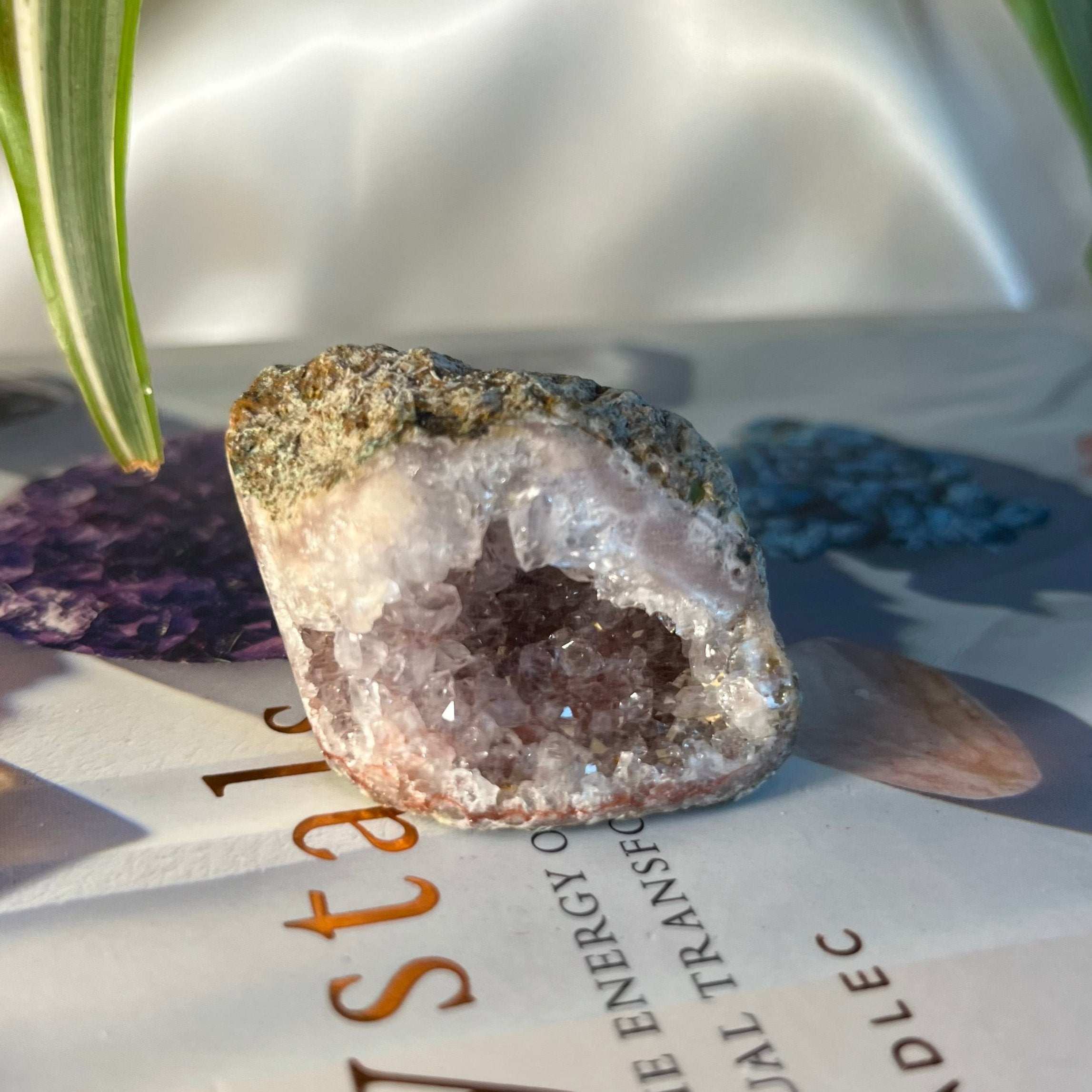 Pink Amethyst Drusy Geode 2- 5cm x 4cm Crystals