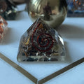 Tiger's Eye Orgonite Pyramid - Courage & Protection