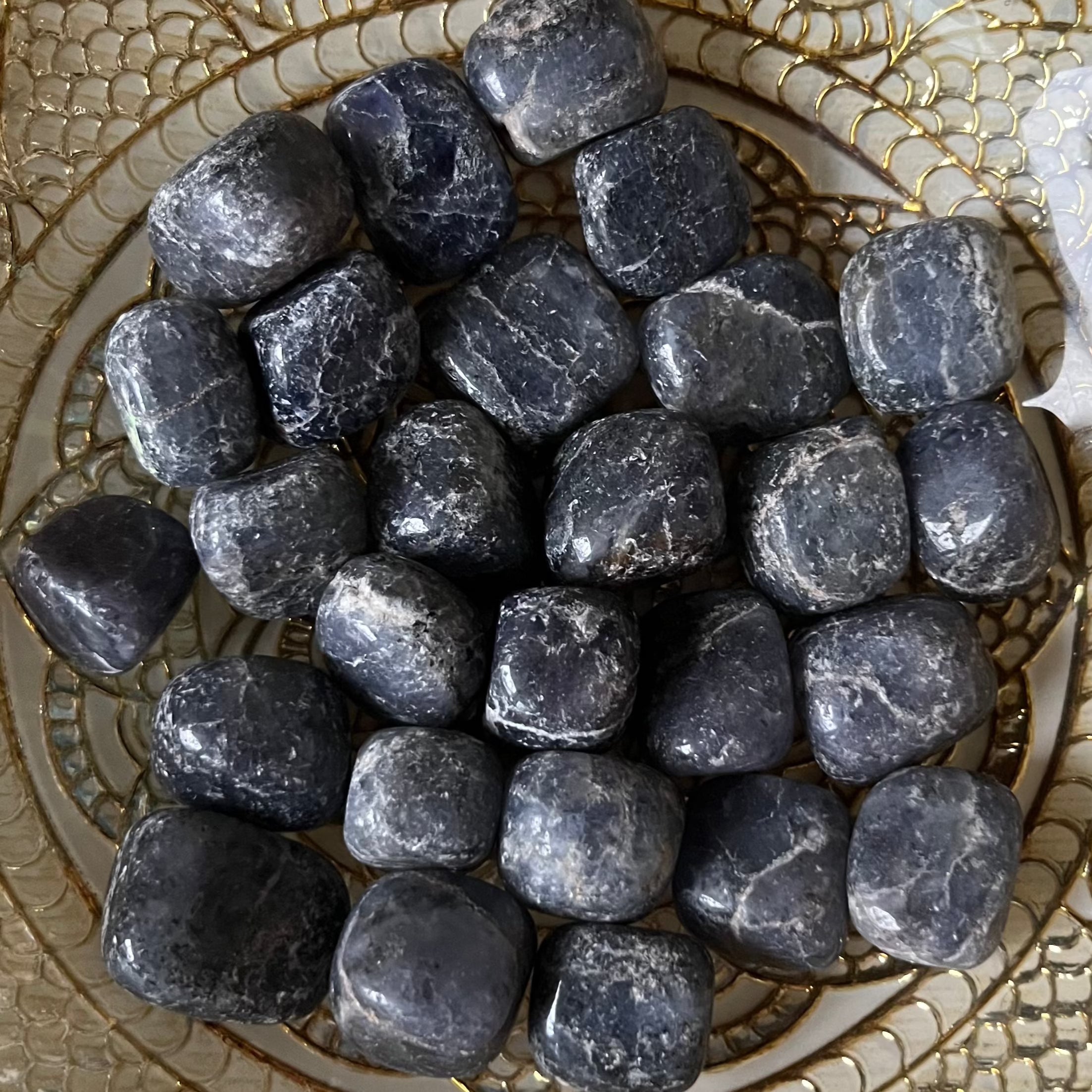 Iolite (Water Saphire) Tumblestones - Psychic Abilities & Self-Awareness Crystals