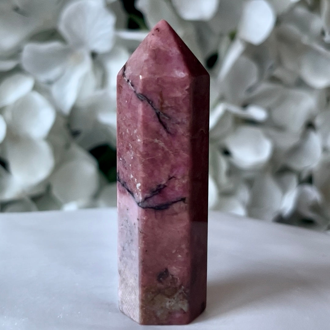 Rhodonite Polished Point - Emotional Healing & Self-Confidence Crystals