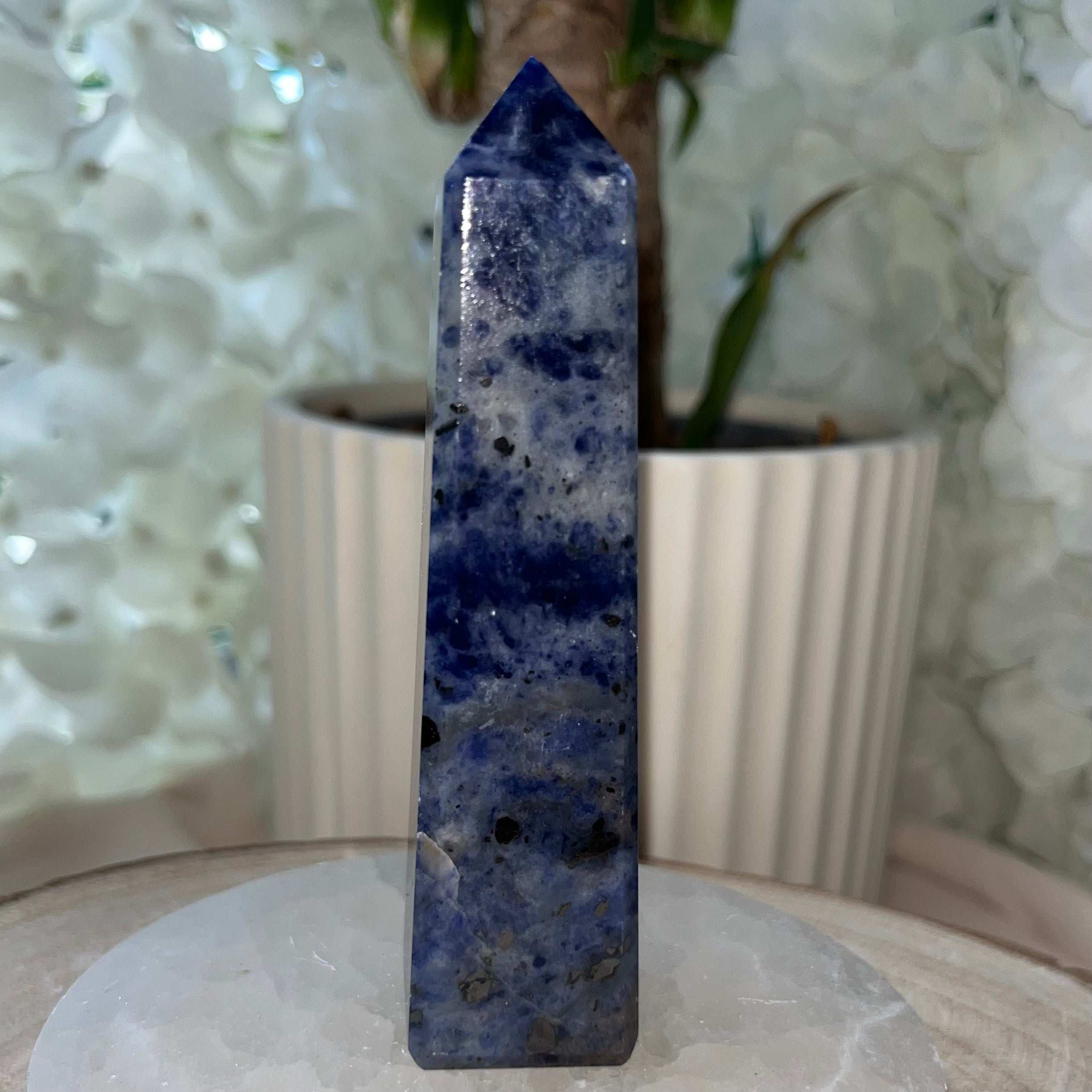 Sodalite Obelisk - Wisdom & Guidance Crystals