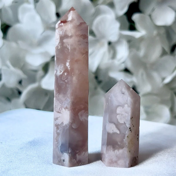 Flower Agate Polished Point - Creativity & Self-Discovery Crystals