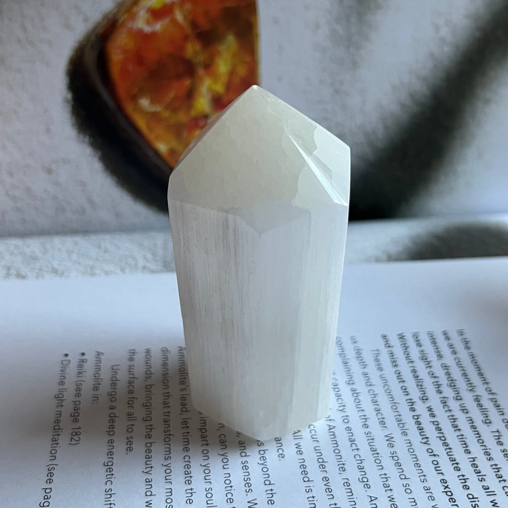 Selenite (Satin Spar) Polished Point