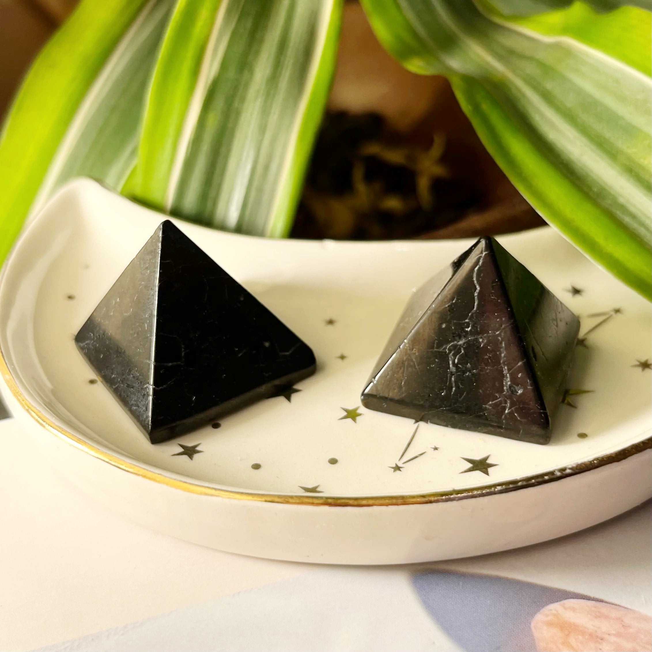 Shungite Pyramid - Stone of Life & Transmutation Crystals