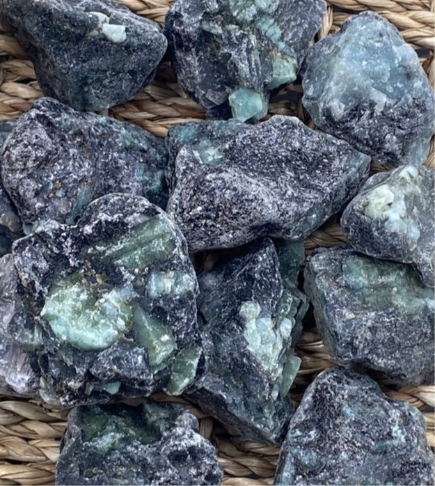 Rough Emerald in Matrix Chunk - Vitality & Positive Relationships Crystals