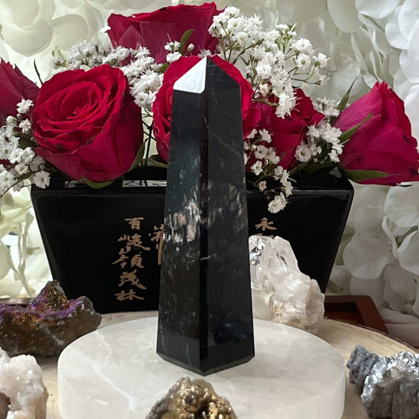 Black Tourmaline Obelisk - Energetic Protection Crystals
