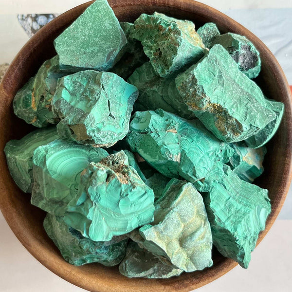 Rough Malachite Chunk - Balance & Vitality Crystals