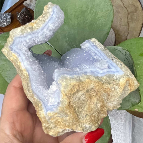 Blue Lace Agate Druse Crystals
