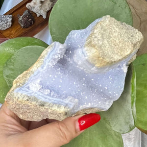 Blue Lace Agate Druse 10cm x 7cm Crystals