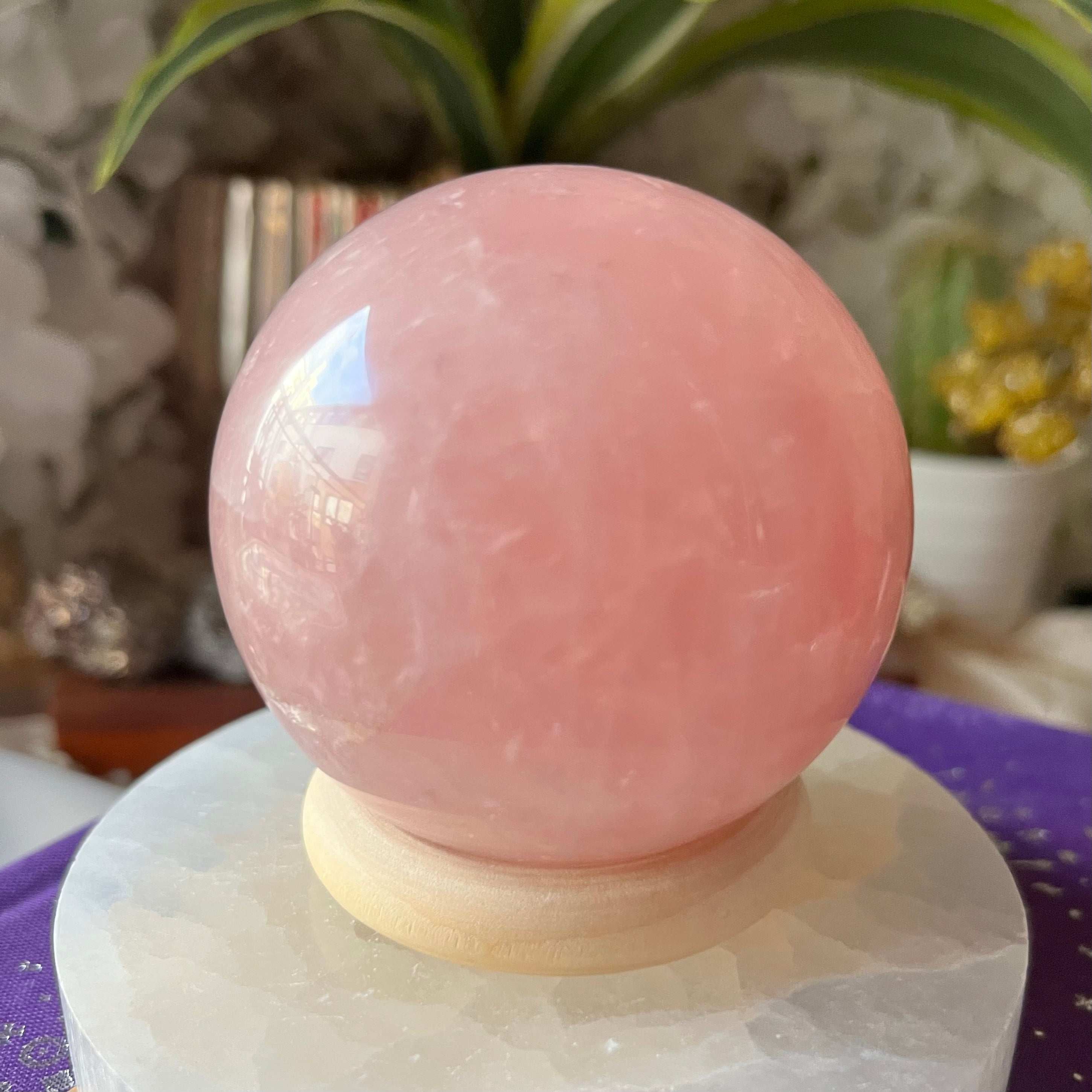 Rose Quartz Sphere - Universal & Unconditional Love Crystals