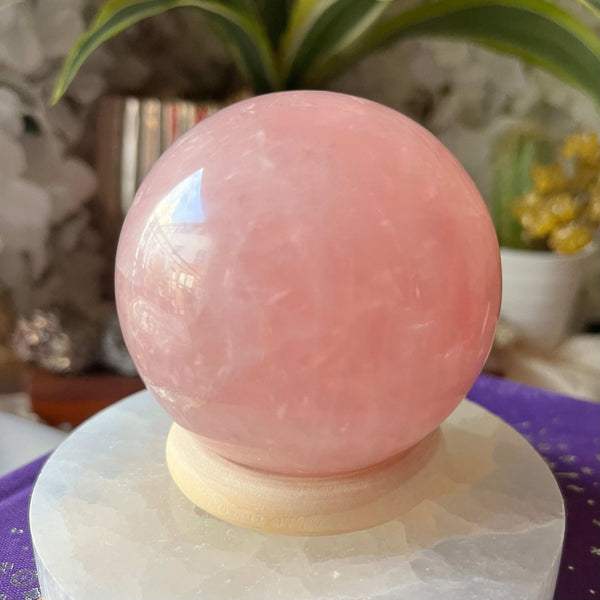 Rose Quartz Sphere - Universal & Unconditional Love Crystals