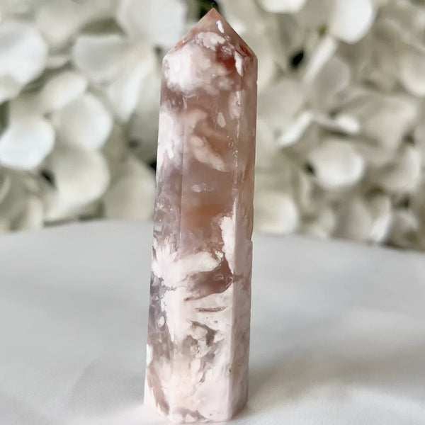 Flower Agate Polished Point - Creativity & Self-Discovery 2- 7cm x 1.5cm Crystals
