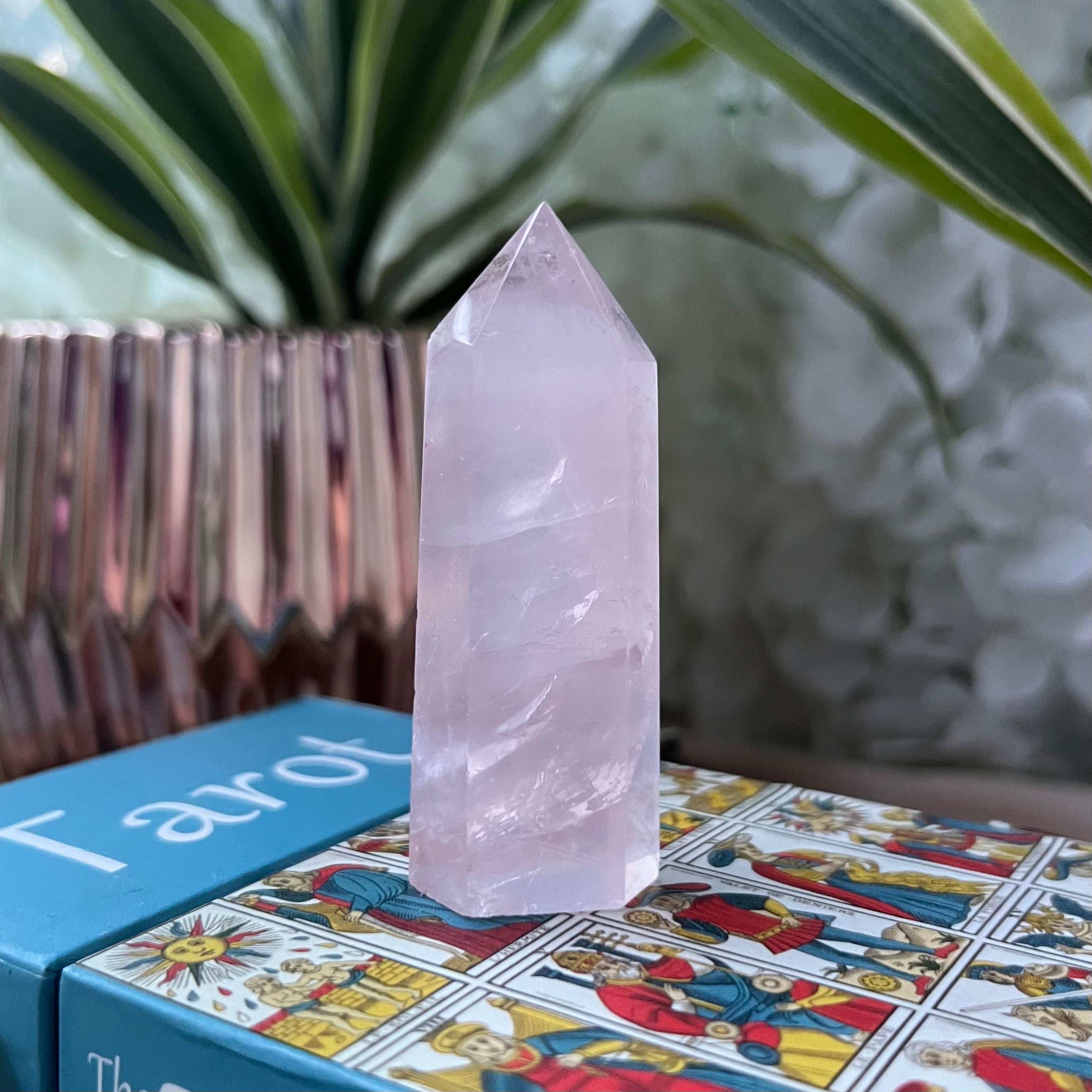 Rose Quartz Point - Universal & Unconditional Love 6- 6.6cm Crystals
