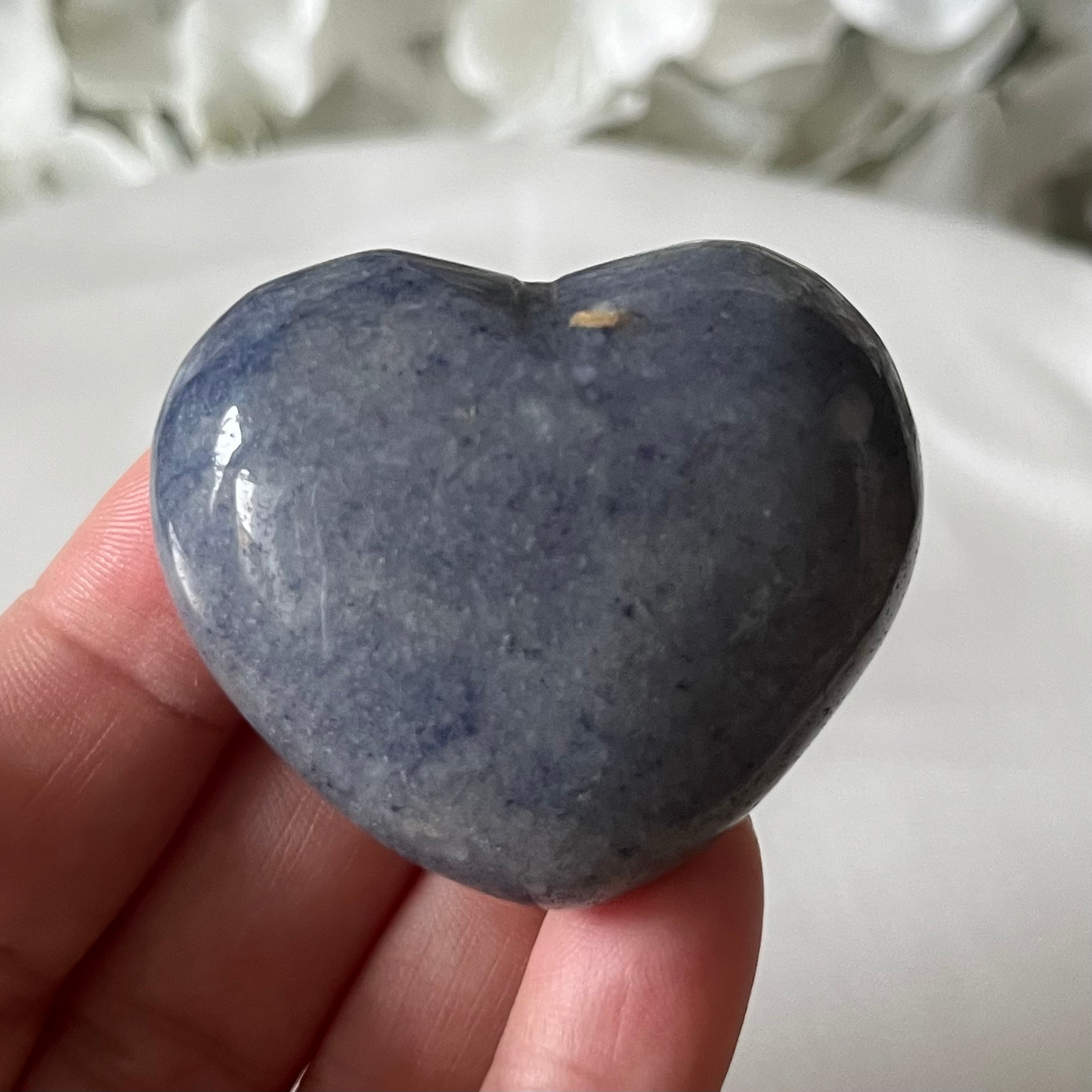 Blue Quartz Heart - Harmony & Communication Crystals