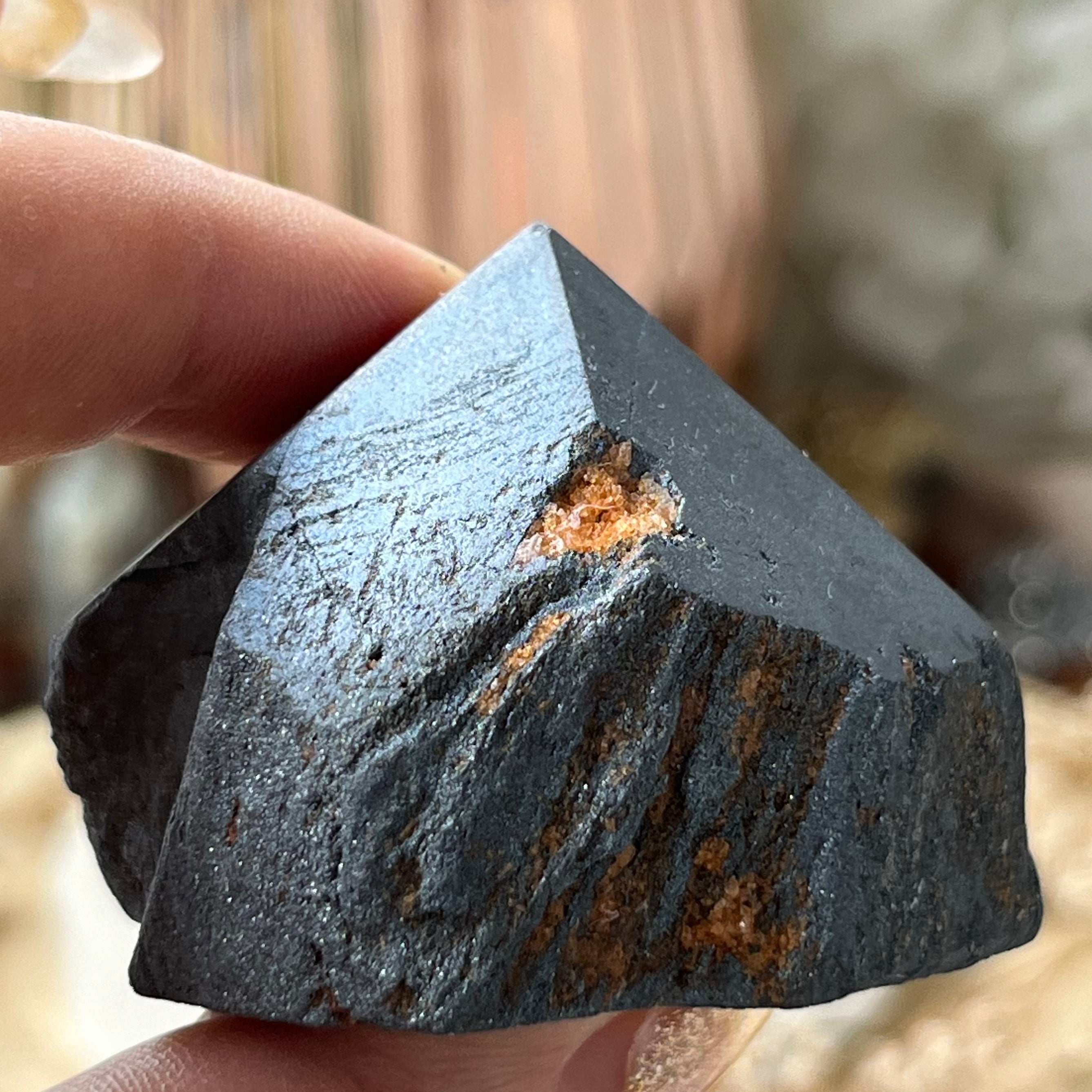 Hematite Cut Base Generator Point - Protection & Connection Crystals