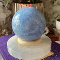 Blue Calcite Sphere 7.1cm Crystals