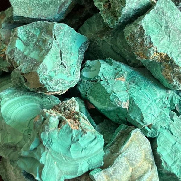 Rough Malachite Chunk - Balance & Vitality Crystals