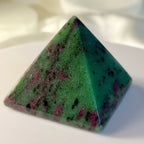 Rubycrosite (Ruby in Zoisite) Pyramid - Energising Harmony Crystals