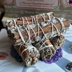 Bundled sage sticks with cinnamon