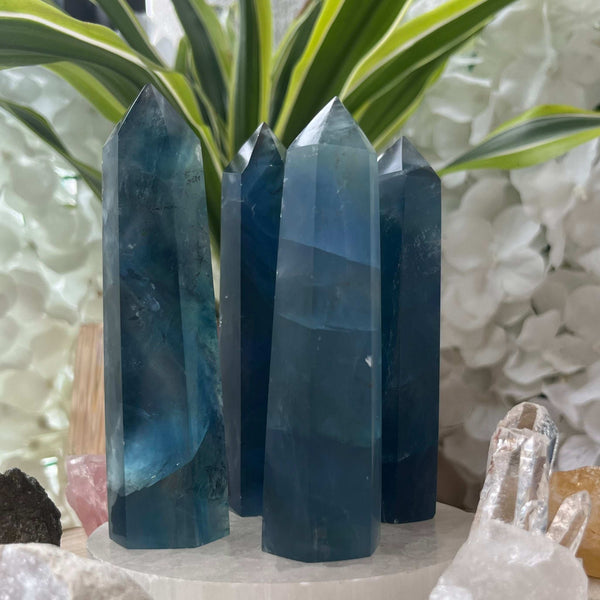 Blue Fluorite Point Crystals