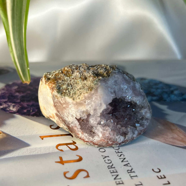 Pink Amethyst Drusy Geode Crystals