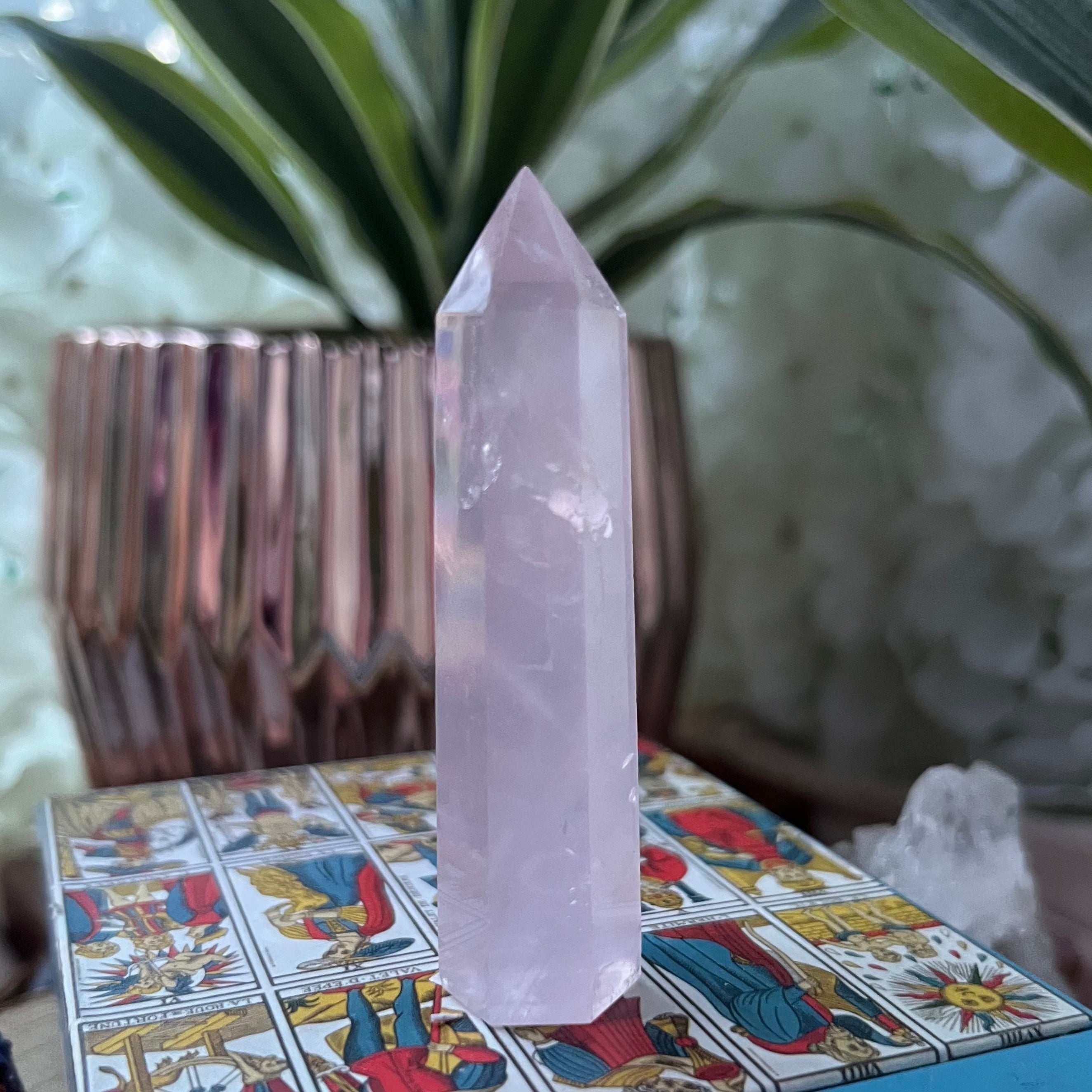 Rose Quartz Point - Universal & Unconditional Love 9- 7.1cm Crystals