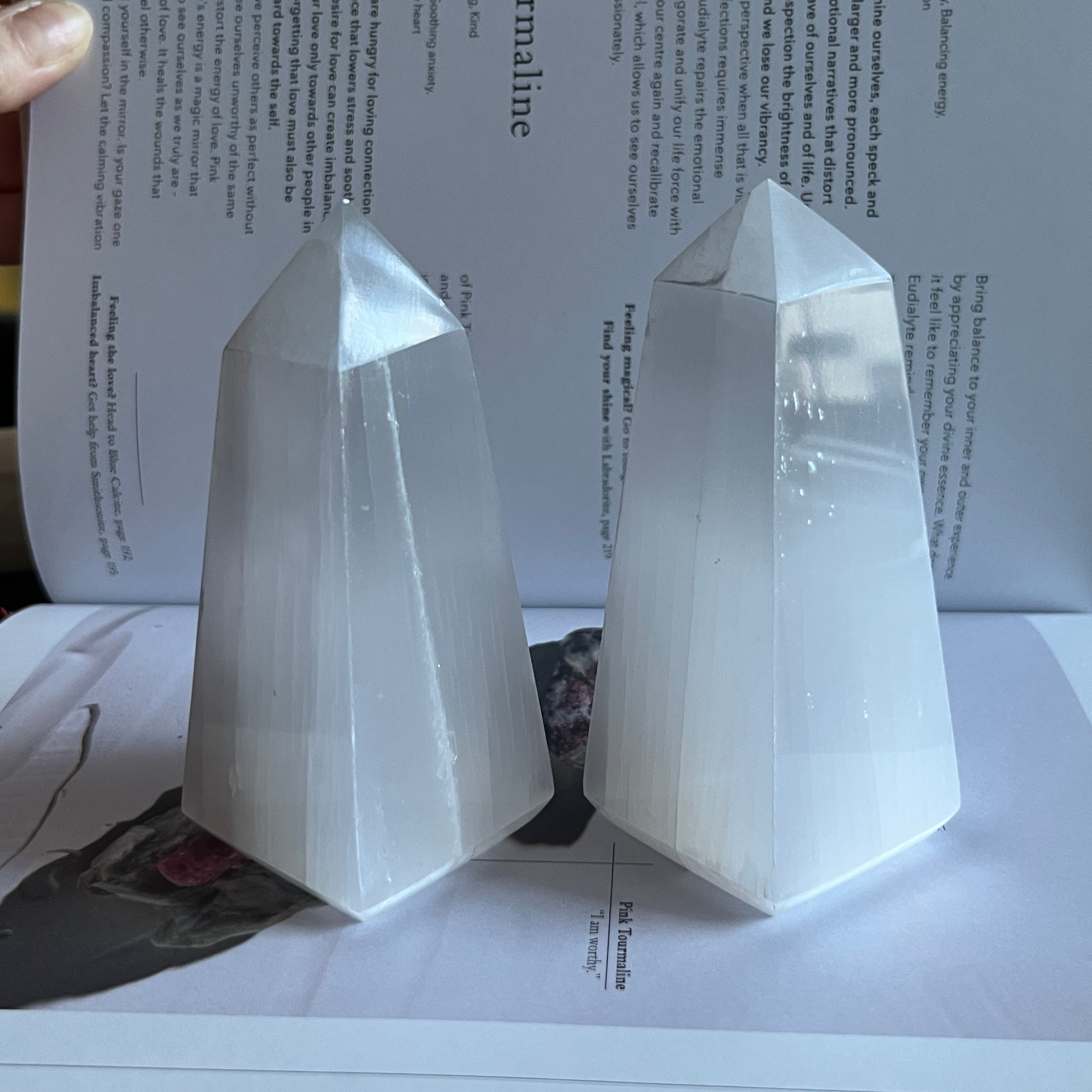 Selenite (Satin Spar) Obelisk