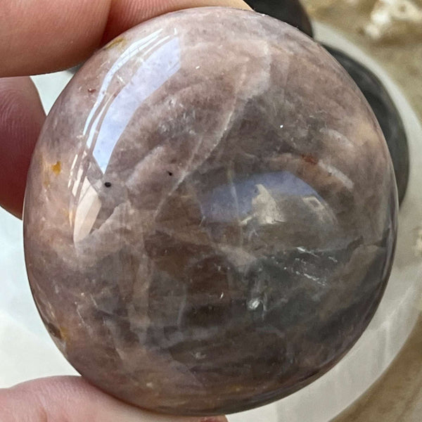 Black Moonstone Palmstone - New Beginnings & Protection