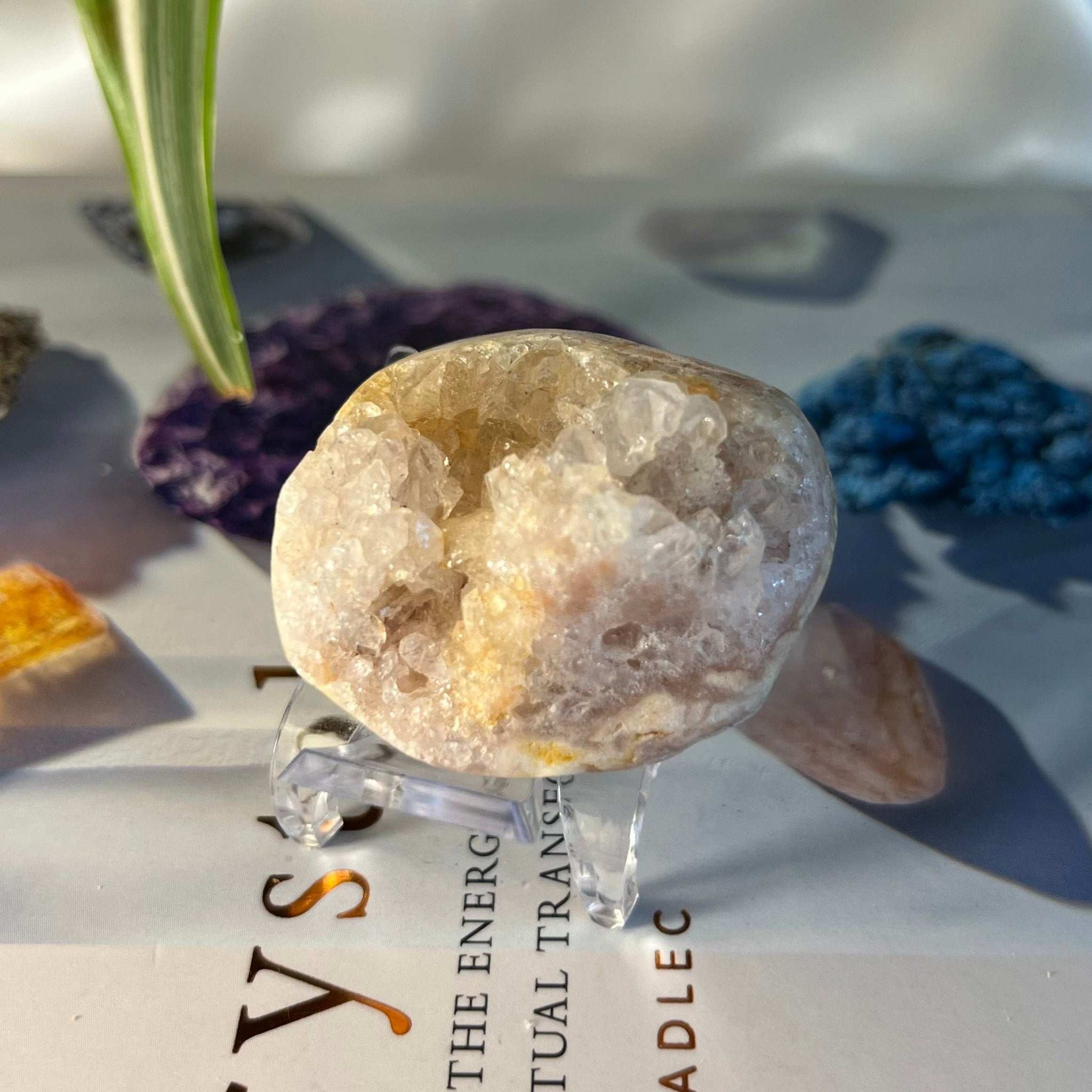 Pink Amethyst Drusy Geode 1- 4cm x 3.6cm Crystals