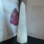 Selenite (Satin Spar) Hex Base Point - Cleansing & Purification