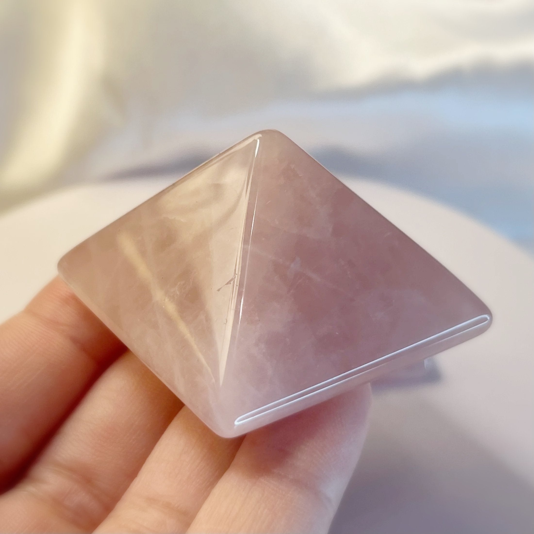 Rose Quartz Pyramid - Universal & Unconditional Love Crystals